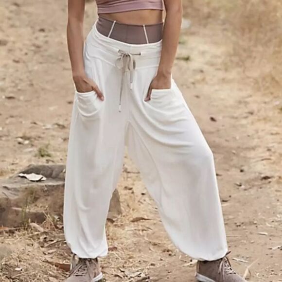 Free People Movement Joggers Ankle Tie, Harlem Drop Crotch Pants Size XS - Picture 3 of 13